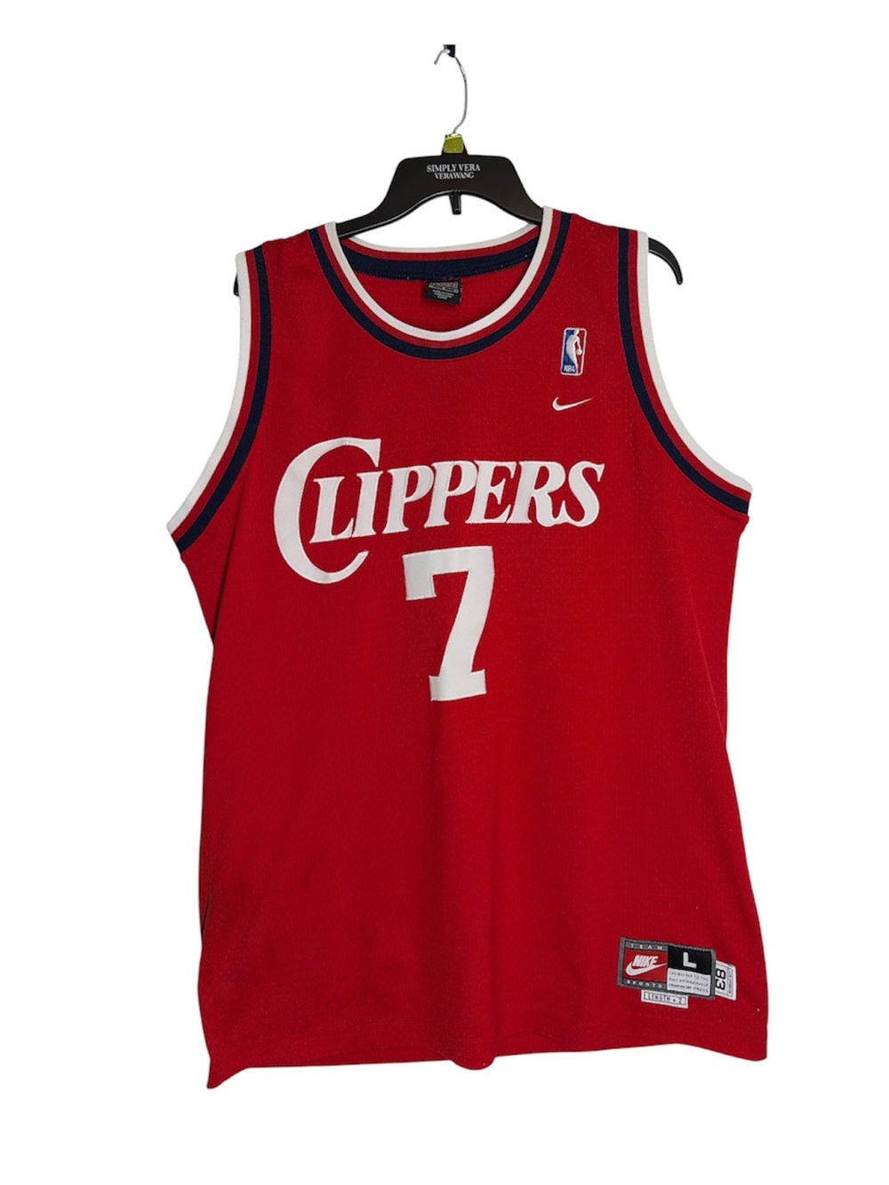 Nike Red Los Angeles Clippers #7 Basketball Jersey vintage early 2000 Lamar Odom